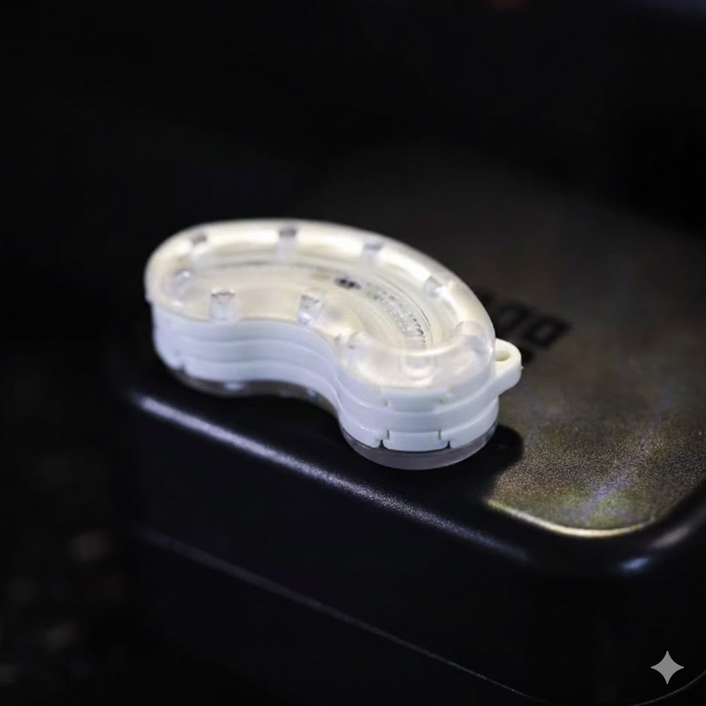 Mechanical cashew nut - card pushing